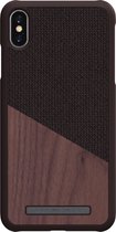 Nordic Elements Frejr backcover voor Apple iPhone Xs Max -  Walnoot hout / bruin textiel