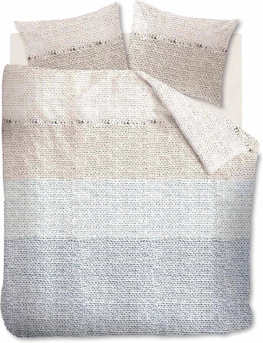 At Home Rough - Dekbedovertrek - Tweepersoons - 200x200/220 cm cm - Blue Green