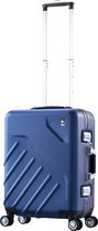 Swissmobility Elite Handbagagekoffer - 55cm Luxe Handbagage met dubbele TSA-kliksloten - Blauw