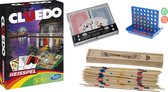 Spellen pakket vakantie reis editie Cluedo 4 op 1 rij Vier op een rij Mikado Speelkaarten spelletjes reizen