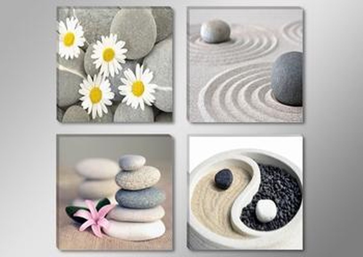 Art4-all - Canvas Schilderij Ying Yang Relax - 60x60cm