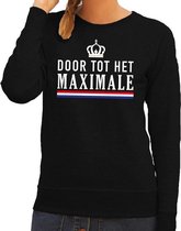 Zwart Door tot het Maximale trui - Sweater voor dames - Koningsdag kleding L