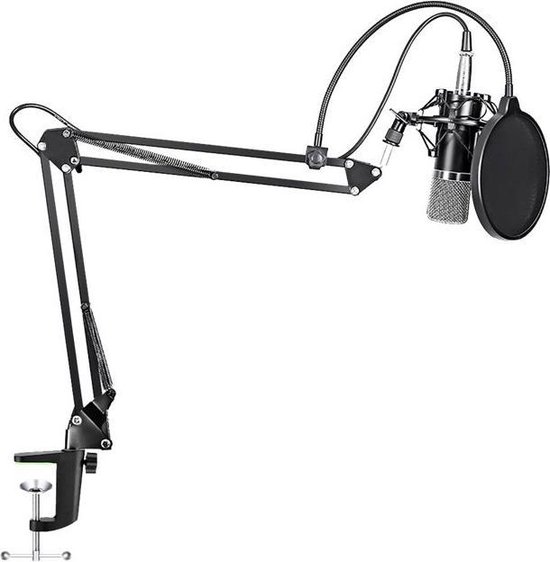MAONO AU-A03 podcast microfoon set, condensator microfoon incl. beweegbare arm en filter zwart - Maono