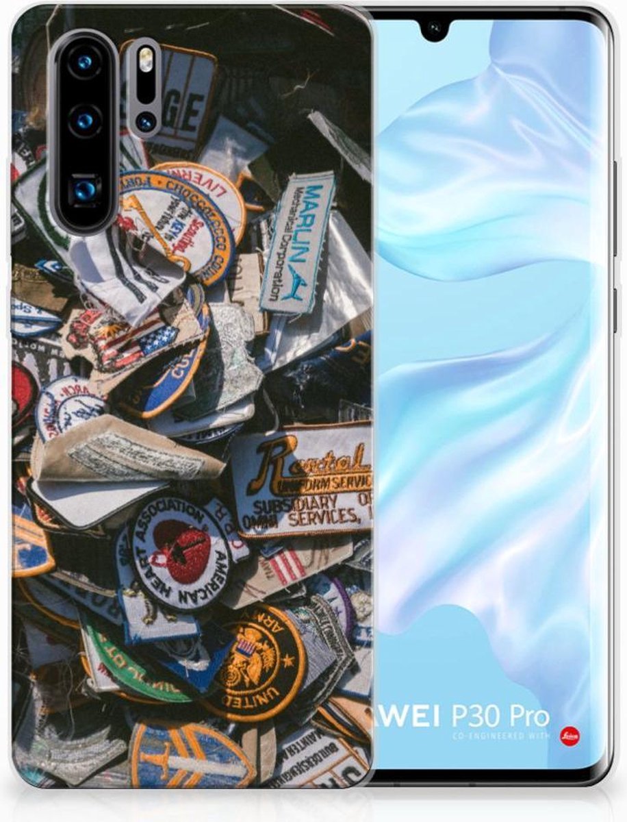 Huawei P30 Pro Siliconen Hoesje met foto Badges