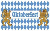 Oktoberfest vlag 90 x 150cm  - Bierfeest/beieren versiering - Wand/muur/deur decoratie