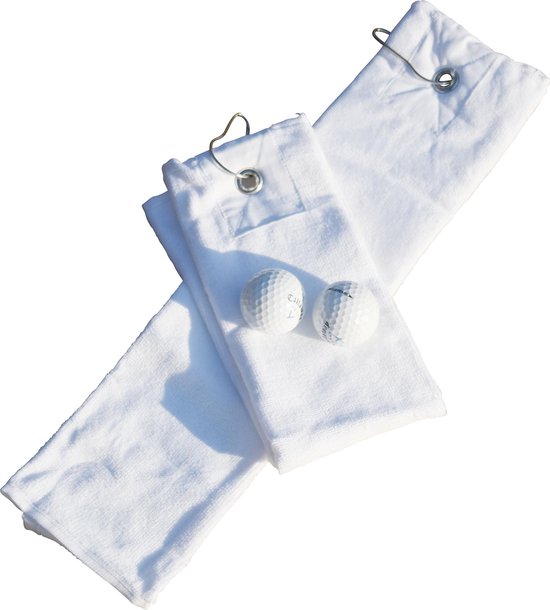 ARTG - Golf Handdoekje DeLuxe - Velours - Wit - White - Set 5 stuks