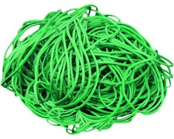 1 kg - Elastiek - groen - diameter 60mm - breedte 1,5mm - in zak - ca 2100 stuks