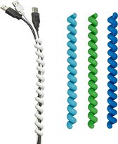 Kabels bundelen met Cable Twister donkerblauw, lichtblauw, groen | set van 3 stuks