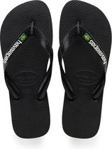 Havaianas Brasil Logo Unisex Slippers - Black/Black - Maat 39/40