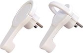 EXIN platte stekker met randaarde 16A | 1 stuks | wit
