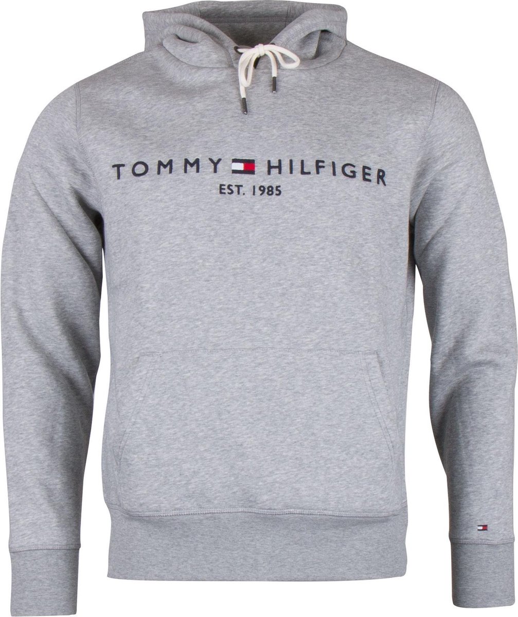 Tommy Hilfiger Tommy Logo Hoody Sporttrui - Maat L - Mannen - grijs