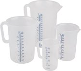 Kunststof maatbeker, ø15,5cm, inhoud 2 liter, set van 2 stuks