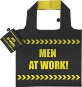 Any Bags Opvouwbare Shopper Men At Work 48 Cm Zwart/geel