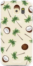 Samsung Galaxy S6 Edge hoesje TPU Soft Case - Back Cover - Coco Paradise / Kokosnoot / Palmboom