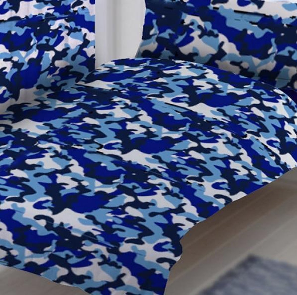 liter snorkel Miljard 1 persoons dekbedovertrek camouflage legerkleuren blauw | bol.com