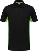 Tricorp Poloshirt Bicolor 202004 Zwart/Lime - Maat M