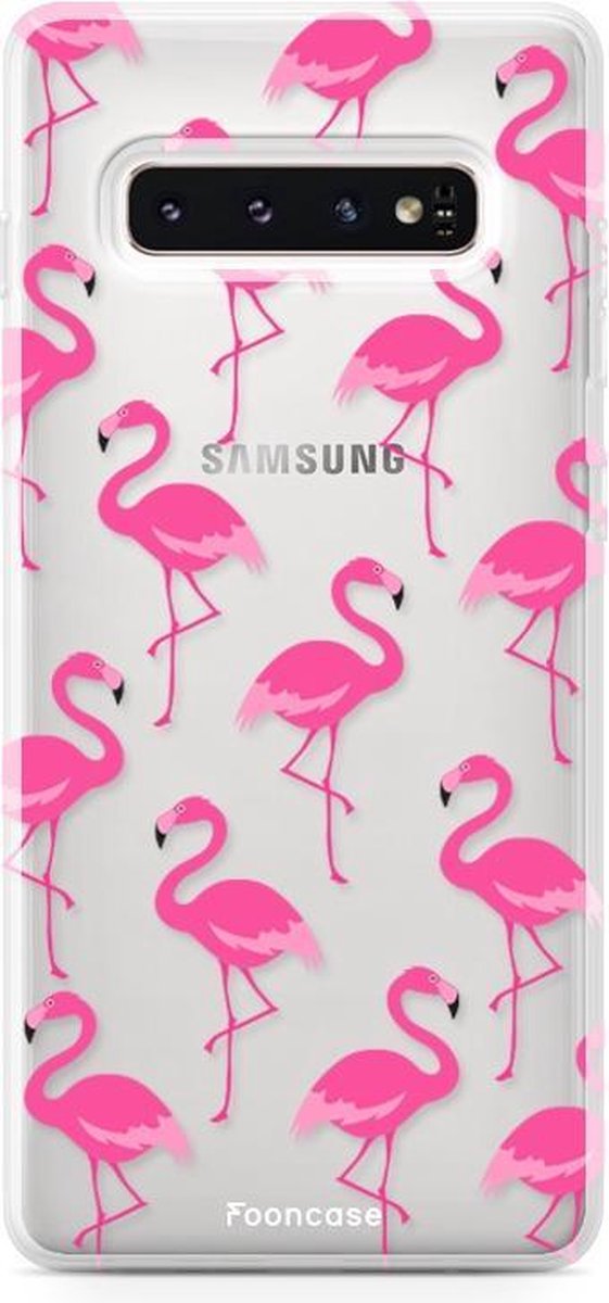 Samsung Galaxy S10 hoesje TPU Soft Case - Back Cover - Flamingo