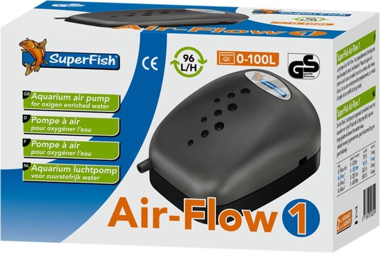 Superfish Air Flow 1 - Aquariumpomp - Beluchting - 1 uitgang