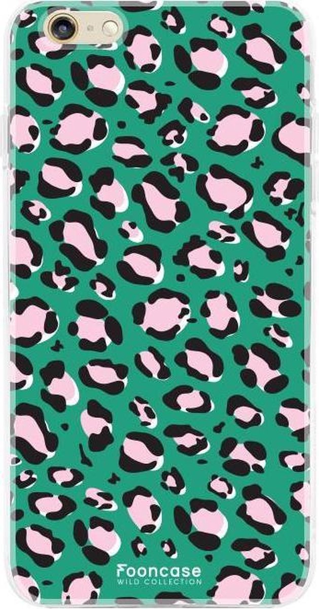 iPhone 6 Plus hoesje TPU Soft Case - Back Cover - Luipaard / Leopard print / Groen