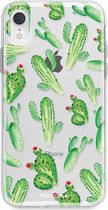 Fooncase Hoesje Geschikt voor iPhone XR - Shockproof Case - Back Cover / Soft Case - Cactus