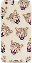 iPhone 6 / 6S hoesje TPU Soft Case - Back Cover - Cheeky Leopard / Luipaard hoofden