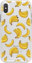 Fooncase Hoesje Geschikt voor iPhone X - Shockproof Case - Back Cover / Soft Case - Bananas / Banaan / Bananen