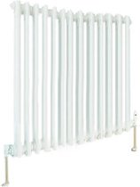Design radiator verticaal 3 kolom staal wit 60x56,3cm 756 watt - Eastbrook Rivassa