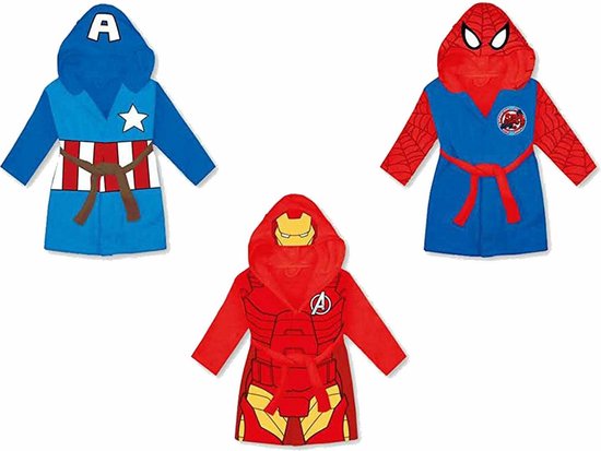 Marvel - Hero Kids Fleece Hooded Iron Man badjas - Zachte badjas voor kinderen van 4-5... bol.com