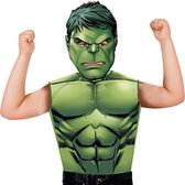 Hulk t-shirt en masker voor kinderen - Verkleedkleding