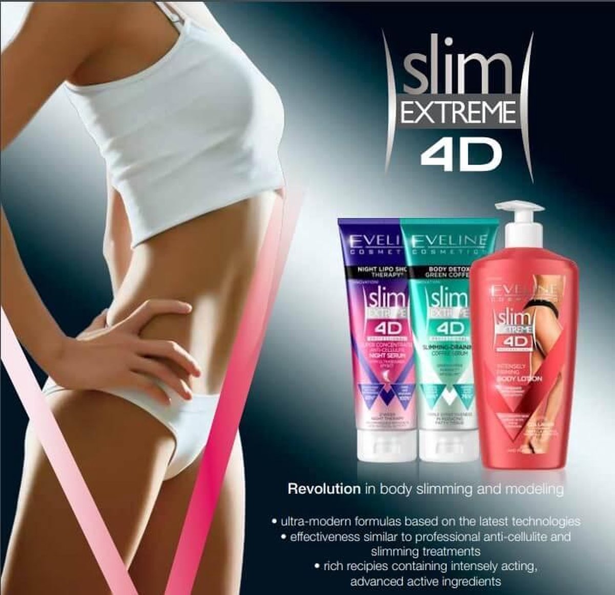 Eveline Cosmetics Slim Extreme 4d Liposuction Intensely Slimming Plus Remodeling Serum Bol