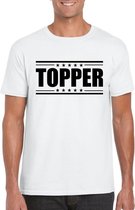 Topper t-shirt wit heren 2XL