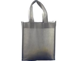 Product afbeelding van Non-woven tasje 19x9x22cm grijs 250 stuks - Cadeautasje - Kado zakjes - Geschenktasje - Cadeauverpakking - Giftbag