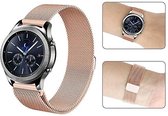 Milanees Smartwatch Bandje - Bescherm Band cover voor Garmin Vivoactive 3 (music), Vivomove (HR), Foreruner 645 en 245 & Samsung galaxy watch 42mm (3, 41mm), Gear Sport, Active (2) - Rose Gou