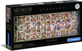 Clementoni - Vaticaanse Musea Puzzel Collectie Panorama - The Sistine Chapel ceiling - 1000 stukjes, puzzel volwassenen