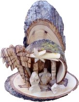 Kerststal Hand Gesneden ~ Olijfhout / Hout ~ Bethlehem Haut
