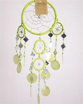 Dromenvanger met spiegel-schelp 11 CM - Groen - Dream Catcher