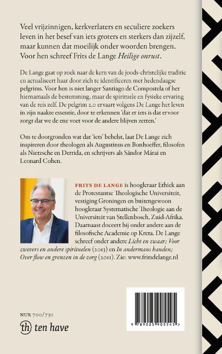 Heilige onrust - back cover