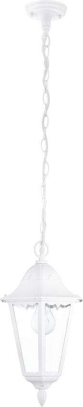 EGLO Navedo - Éclairage extérieur - Lampe à suspension - 1 lumière - Blanc - Transparent