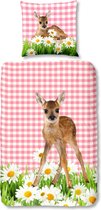 Good Morning Dekbedovertrek Bambi 135 X 200 Cm Roze