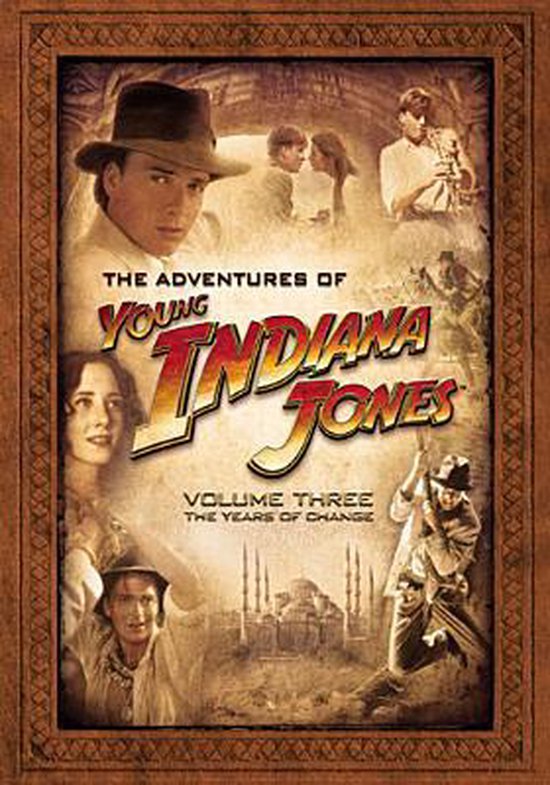 The Adventures of Young Indiana Jones Volume Three: The Years of Change DVD-hoes met collage van beelden.