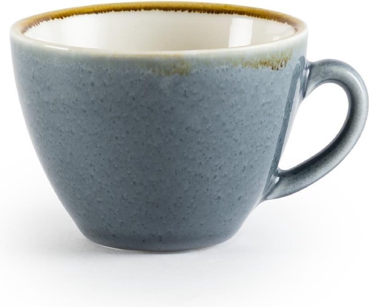 Koffiekopjes | Porselein | Blauw | 230ml | 6 Stuks | 92mm
