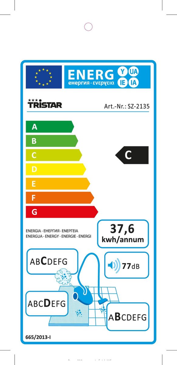 Tristar Multi cyclone vacuum cleaner SZ2135