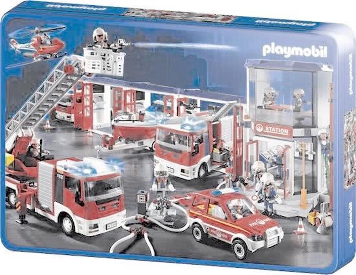 Schmidt Puzzel: Playmobil Brandweer(Tin Box) - Legpuzzel | bol.com