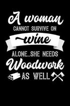 A Woman Cannot Survive On Wine Alone She Needs Woodwork As Well