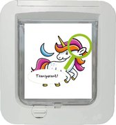 Kattenluik-sticker – Unicorn – 14x14cm