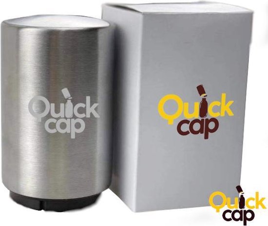 Quickcap Automatische roestvrijstalen flesopener - Flessenopener - Bieropener - Flesopener - Roest vrij staal - Premium - Druksysteem - Duurzaam - Luxe opener - Schieter - Sleutelhanger - Doppen verwijderen - Druksysteem - Bierpakket -ouvre-bière - QuickCap