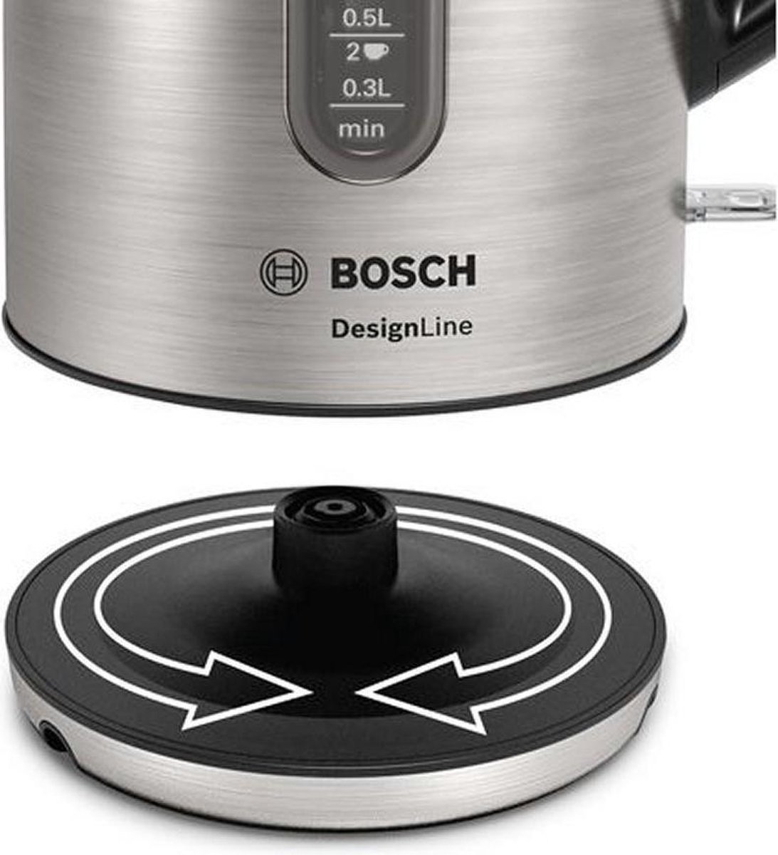 Bosch TWK4P440 DesignLine - Waterkoker - RVS / Zwart — afbeelding 5
