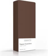 Romanette 100% Luxe Katoen Topper Hoeslaken - Lits-jumeaux (180x200 cm) - Taupe