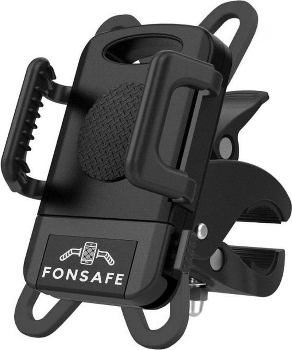 FONSAFE Telefoonhouder Fiets - Universeel en Schokbestendig voor GSM - Handsfree bellen - 360 Draa