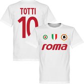 AS Roma Totti 10 Team T-Shirt - Wit - 5XL